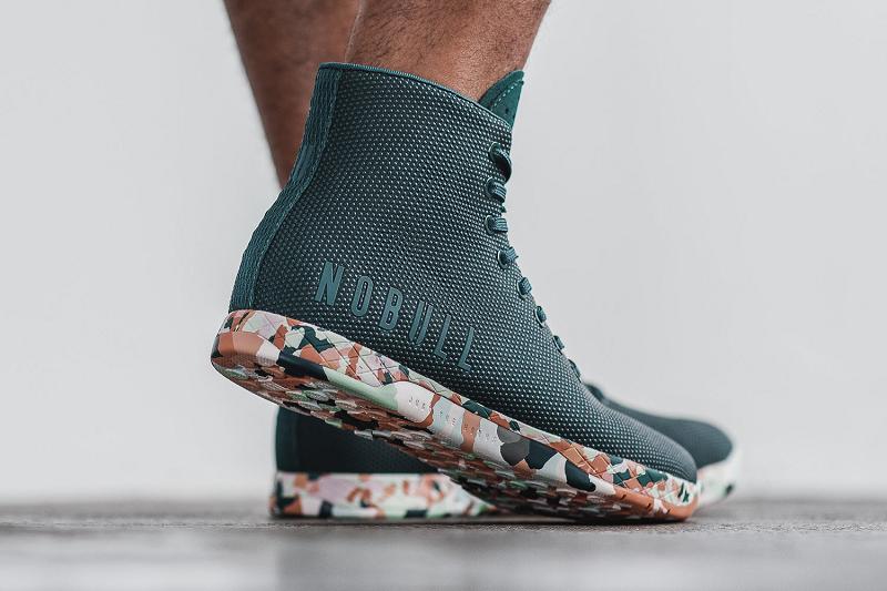 Men's Nobull High-Top Wild Jewel Trainers Turquoise | SG J2394P